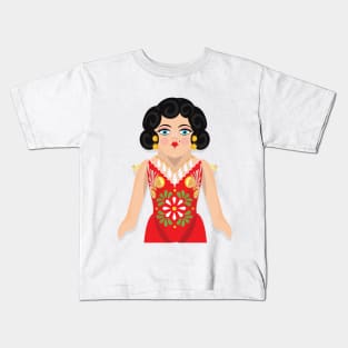 Mexican paper doll. Kids T-Shirt